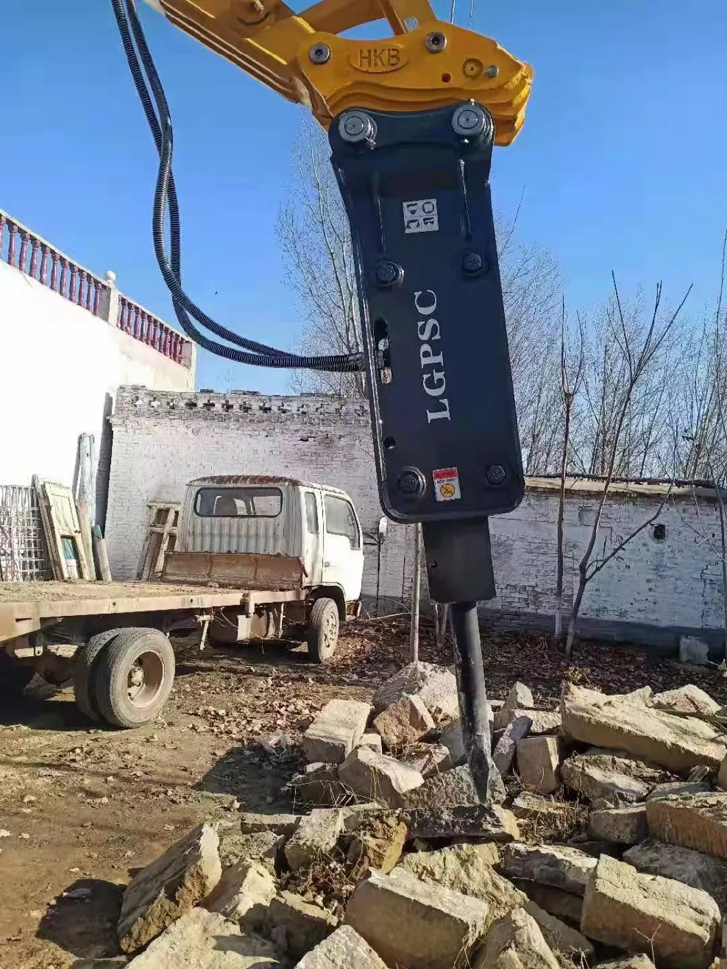 Demolition Hammer Breaker 140mm Chisel Top Type Hydraulic Breaker Hammer 20 Ton Excavator Rock Breaker
