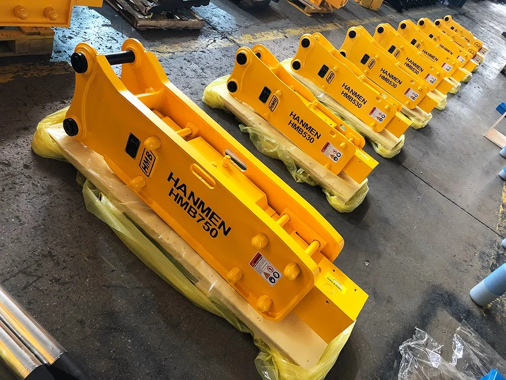 in Stock Construction Machinery OEM CE 20ton Sb81 140mm Chisel Hmb Excavator Attachments Box Rock Hammer Hydraulic Breaker for PC200 Excavator