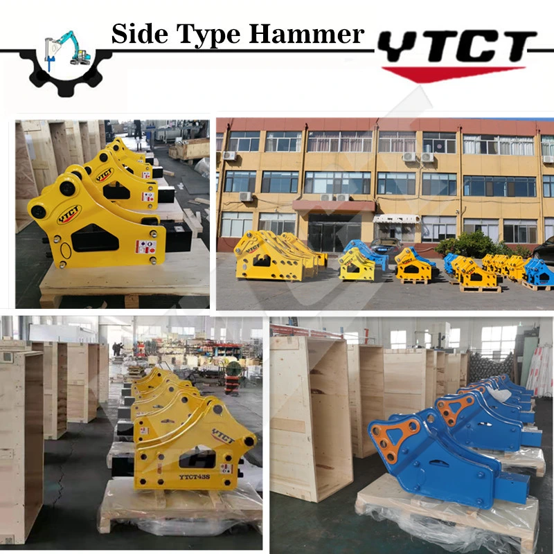 Chisel 140mm Diamter Breaker for 18-26 Ton Excavator Ytct Box Type Hydraulic Rock Hammer with Auto Grease.
