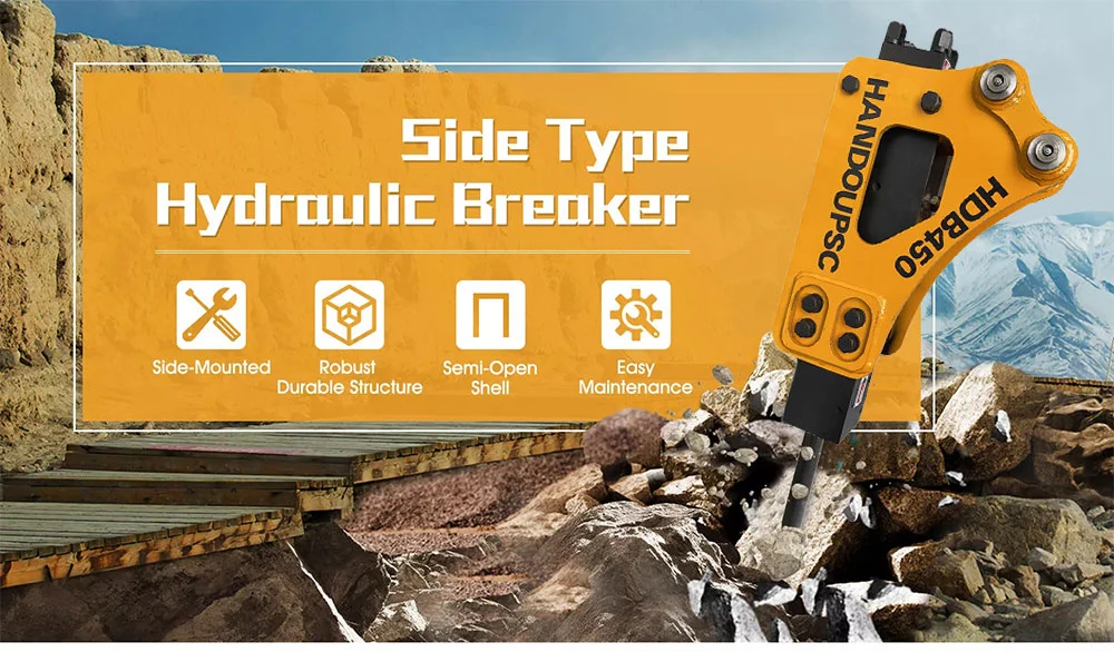 Sb20 PC200 Excavator Hydraulic Rock Breaker Side Type Hammer Hydraulic Breaker
