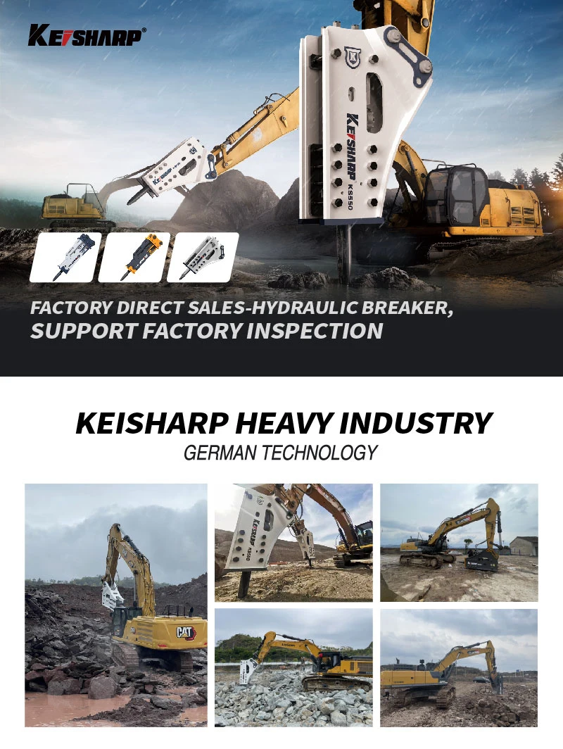 Factory Price Ks550 Hydraulic Hammer Excavator Hydraulic Breaker with 200mm Chisel and Loaders Hydraulic Rock Hammer